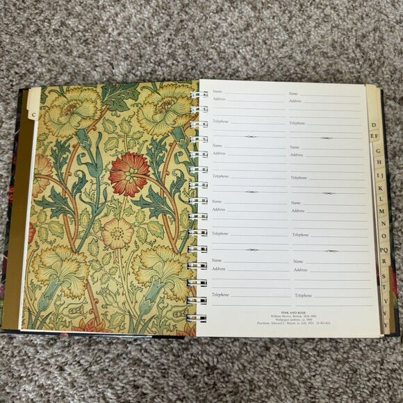 Vintage Address Book Flowers Metropolitan Museum of Art MOMA 1993 Unused - Picture 3 of 4